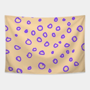 Abstract boho purple bubble pattern Tapestry