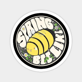 Floral Happy Hippie Fat Bee - Spring Bee Like Magnet