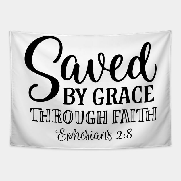 Saved by grace through faith Tapestry by VinceField