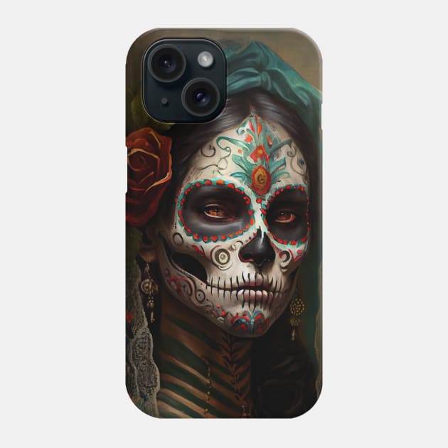 Day of the dead V4 - Women Oil paint Phone Case by ABART BY ALEXST 