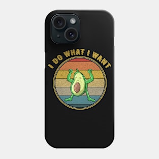 I Do What I Want Avocado Muscles Distressed Phone Case