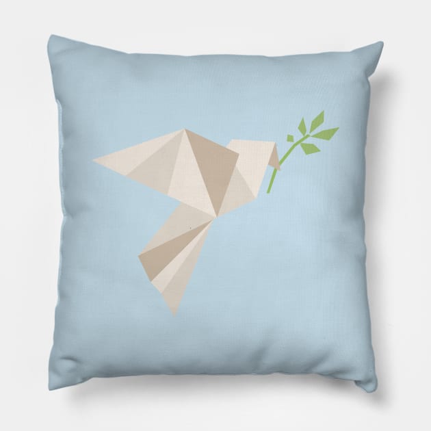 White dove of peace Pillow by Winsenta