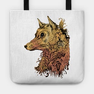 Snarky Wolf Head Tote