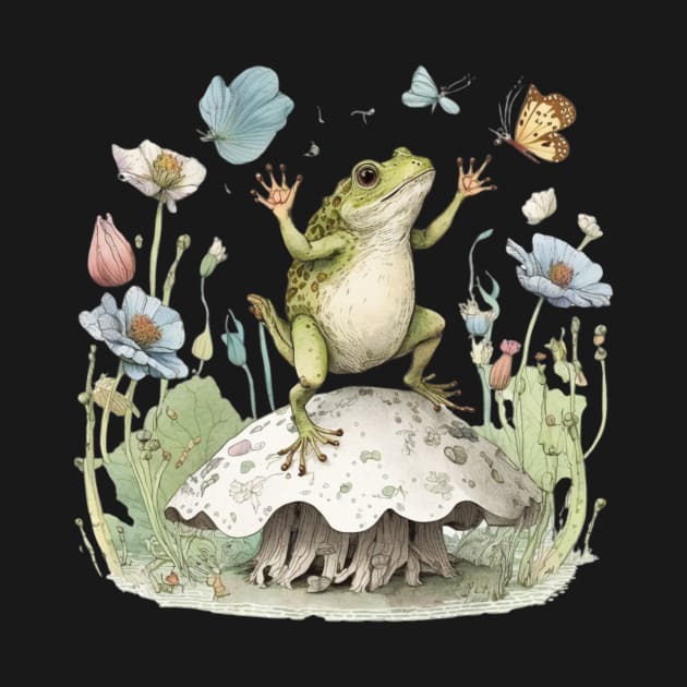 Cottagecore Aesthetic Frog Cute Vintage by TriHarder12