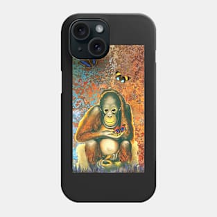 “Baby Orangutan’s Butterfly Friends” Phone Case