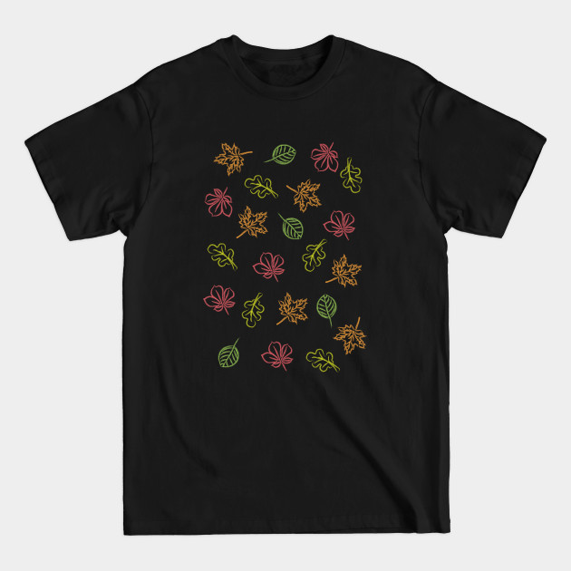 Discover Fall leaves outline pattern - Leaves Outline - T-Shirt