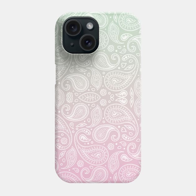 Pastel Paisley Bandana Phone Case by Full Moon