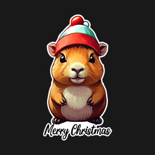 Capybara Christmas, Cute Capybara T-Shirt