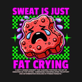 Funny Gym, Sweat is Just Fat Crying T-Shirt
