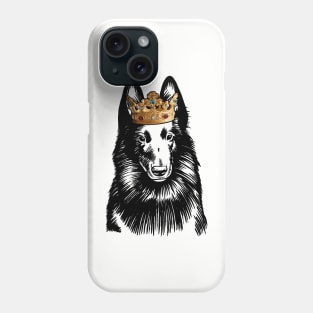 Belgian Sheepdog Dog King Queen Wearing Crown Phone Case