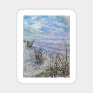 Pastel beach scene Magnet