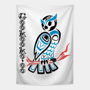 Indigenous Owl (Gookooko'oo) Tapestry