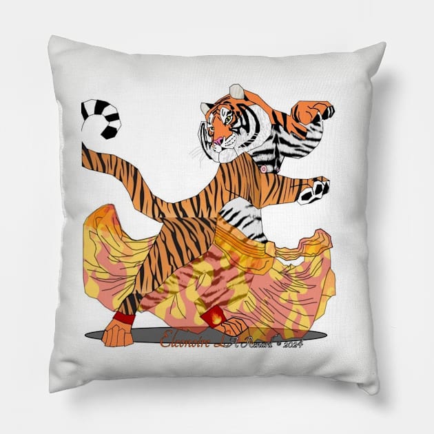 The fire dancer Pillow by Eleonoire La Renard 