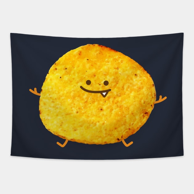 Funny potato chips Tapestry by spontania