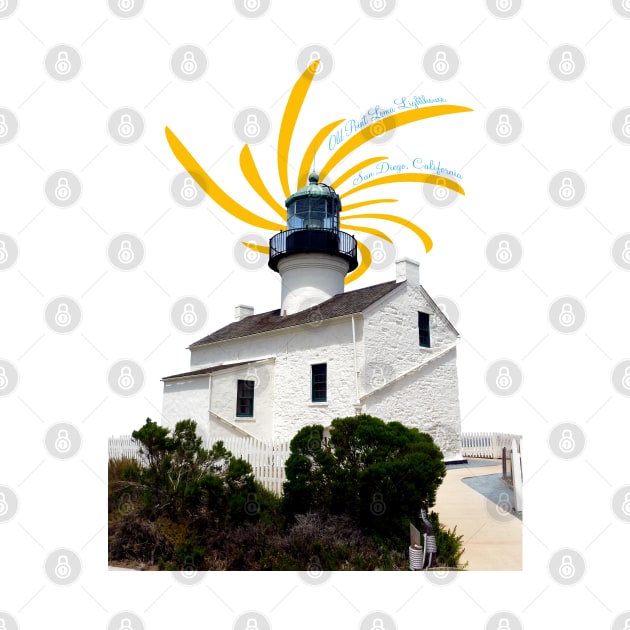 Old Point Loma Lighthouse San Diego California by 2HivelysArt