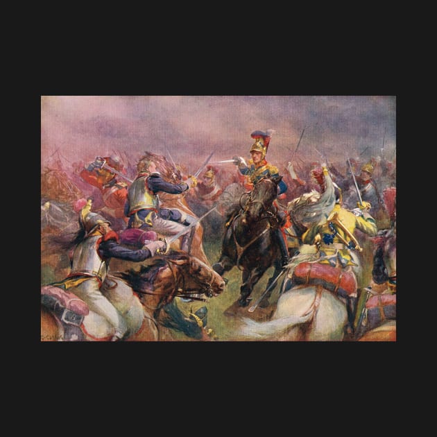 Charge of The Heavy Brigade Waterloo 1815 by artfromthepast