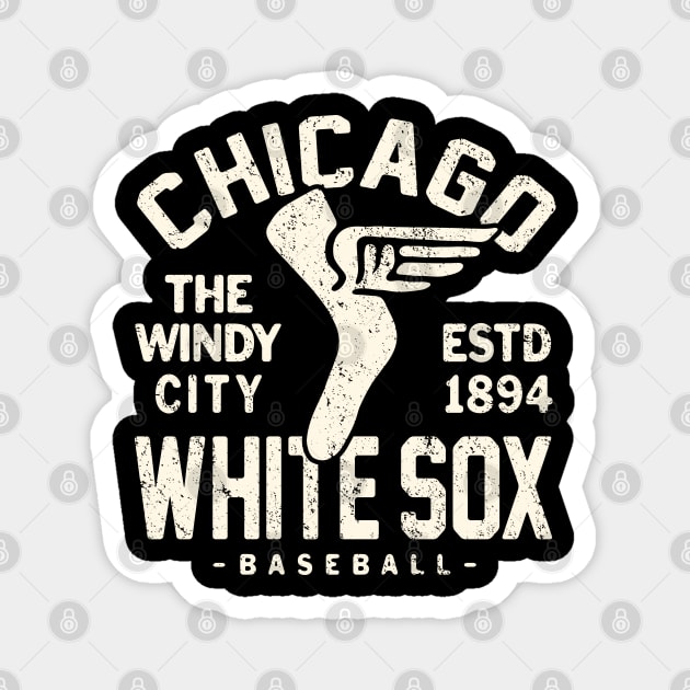 Chicago White Sox Retro 1 by Buck Tee Magnet by Buck Tee