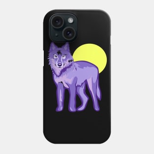 Cool Wolf on Full Moon Phone Case