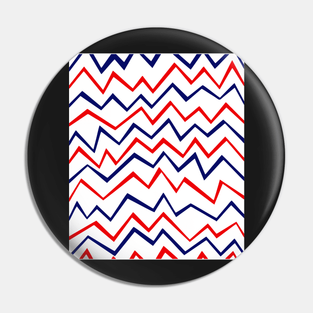 Zig Zag White Pin by GR8DZINE