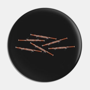 Bassoon on black / gray Pin