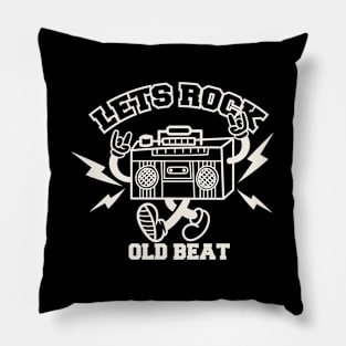 Let's Rock Old Beat Pillow