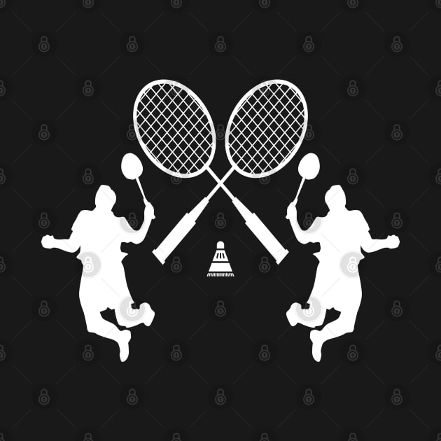 Badminton Players Rackets Shuttlecock Game Sports by Onceer