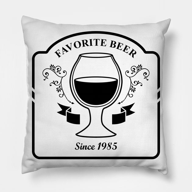 02 - FAVORITE BEER Pillow by SanTees