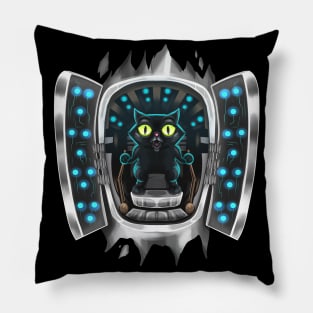 Cat Inside Costume Cat Takes Over Control Over You Halloween Pillow