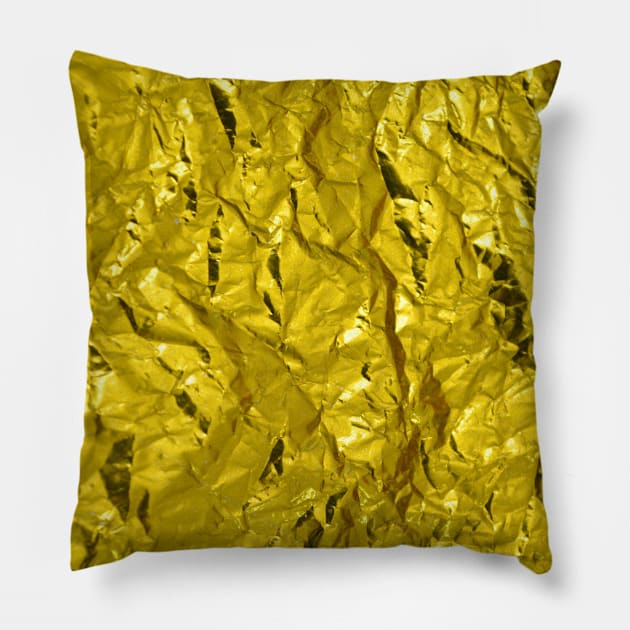 glamour 010 gold colors Foil Pillow by pASob