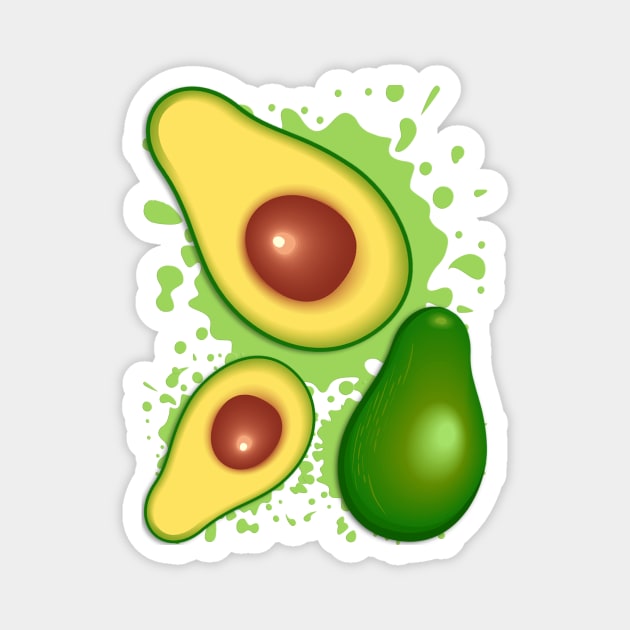 Avocado Fruity and Juicy Magnet by BluedarkArt