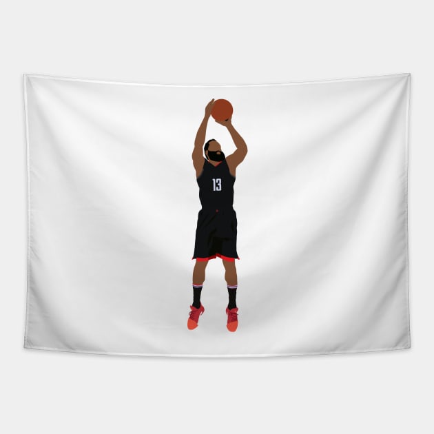 James Harden in Black Hou Rockets Uni Tapestry by ActualFactual