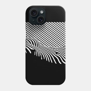 Modern Art Stripes (white) Phone Case