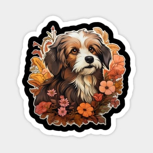 Havanese  Dog Vintage Floral Magnet