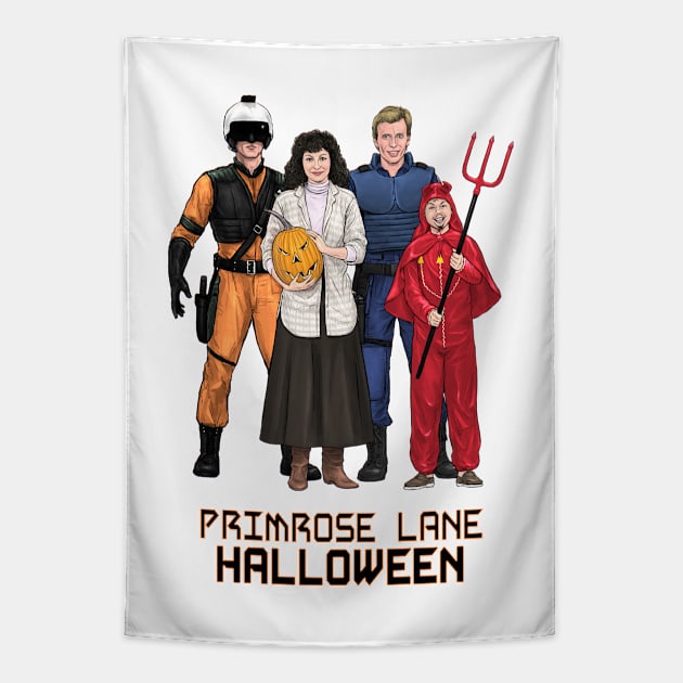 Primrose Lane Halloween Tapestry by PreservedDragons