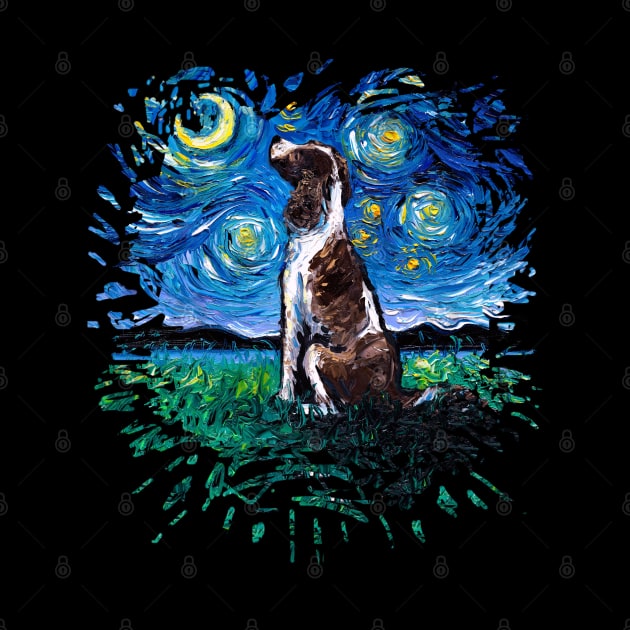 English Springer Spaniel Night (version 2) by sagittariusgallery