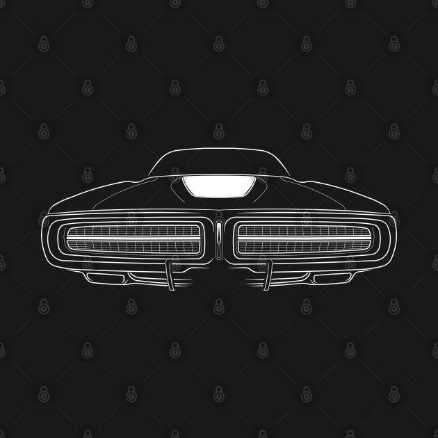 front/profile 1972 Dodge Charger - stencil, white by mal_photography