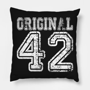 Original 42 1942 2042 T-shirt Birthday Gift Age Year Old Boy Girl Cute Funny Man Woman Jersey Style Pillow