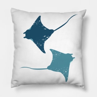 Seamless pattern with manta rays Pillow