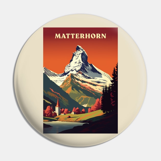 Matterhorn Pin by Retro Travel Design