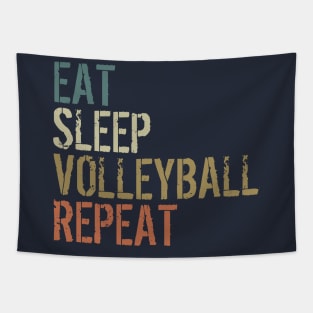 EAT SLEEP VOLLEYBALL REPEAT funny vintage retro Tapestry