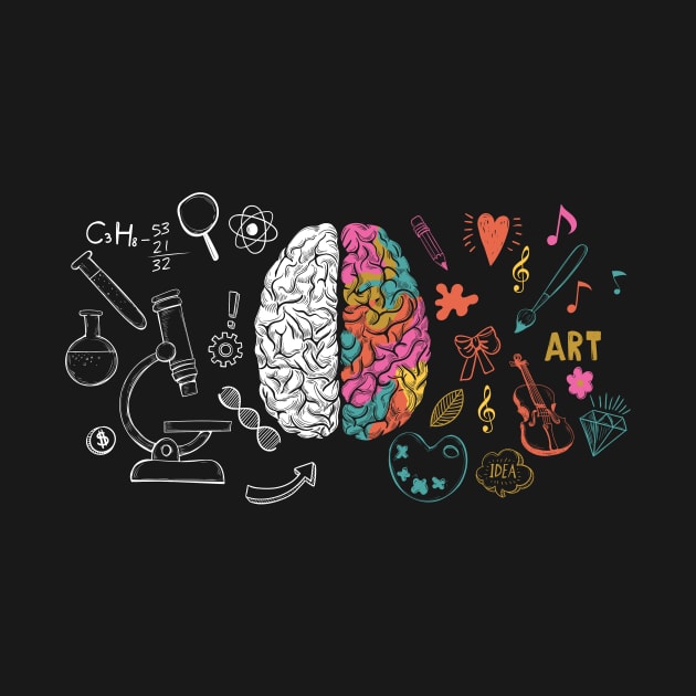 Colorful Brain Science And Art Creative Cool by sumikoric