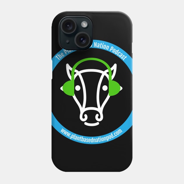 Plant-Based Nation Podcast Logo with Website Phone Case by plantbasednation