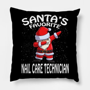 Santas Favorite Nail Care Technician Christmas Pillow