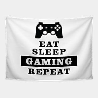 Eat Sleep Gaming Repeat - Funny Quote Tapestry