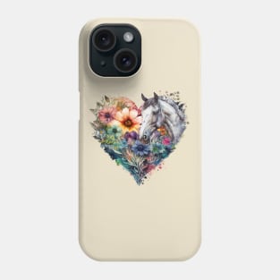 Floral Heart with Horsehead Phone Case