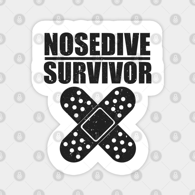 Onewheel Nosedive Survivor Floating Fall Nose Dive Magnet by Funky Prints Merch