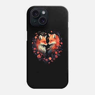 Red Fox Couple Valentine Phone Case