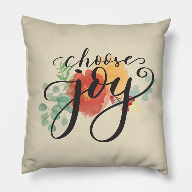 Choose Joy Pillow by BlackSheepArts