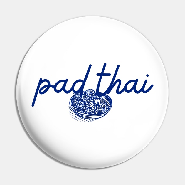 pad thai - Thai blue- Flag color - with sketch Pin by habibitravels