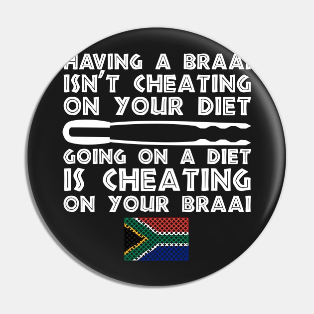 Having a Braai Is Not Cheating On Your Diet Pin by BraaiNinja